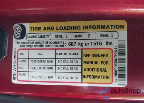 2016 Ford Explorer Xlt z USA, uszkodzony, nr VIN 1FM5K7D82GGD06171